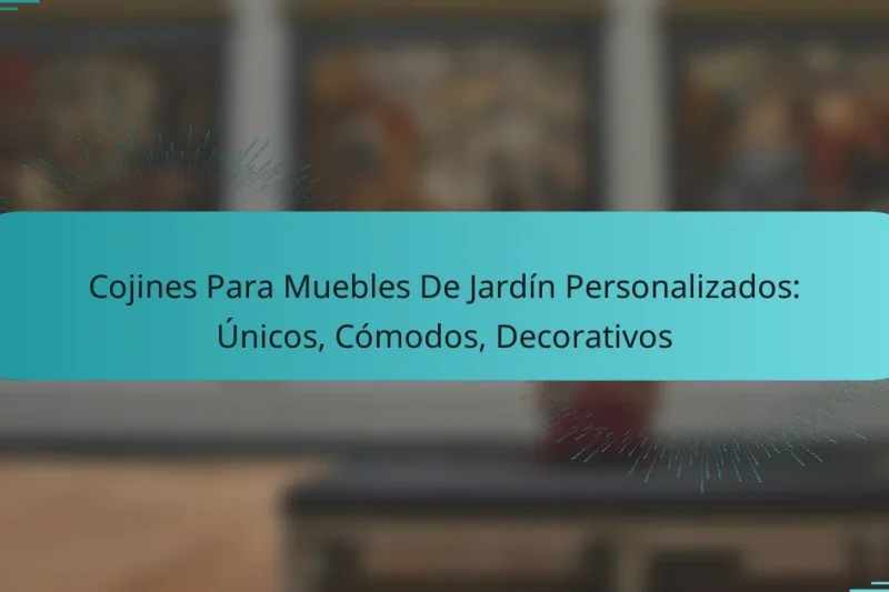 Cojines Para Muebles De Jardín Personalizados: Únicos, Cómodos, Decorativos