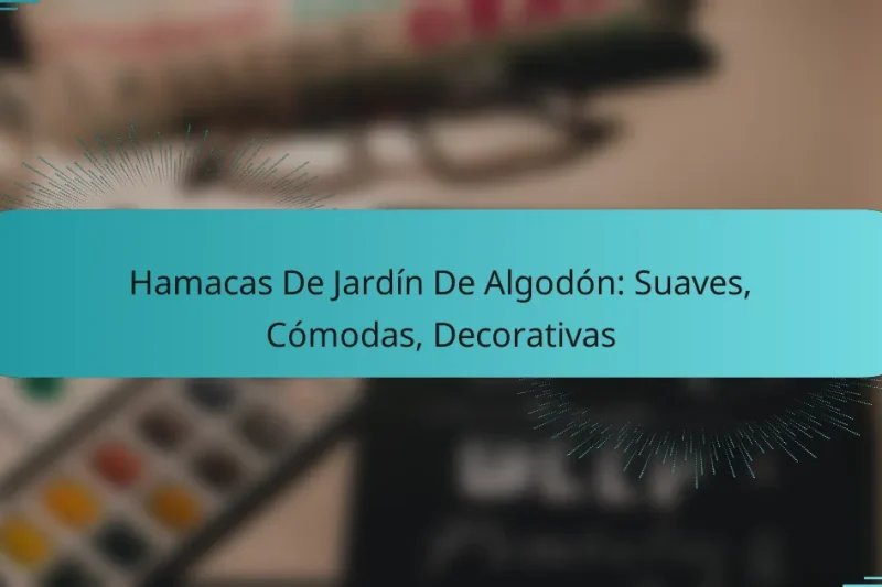 Hamacas De Jardín De Algodón: Suaves, Cómodas, Decorativas