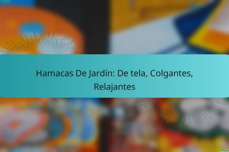Hamacas De Jardín: De tela, Colgantes, Relajantes