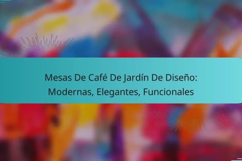Mesas De Café De Jardín De Diseño: Modernas, Elegantes, Funcionales