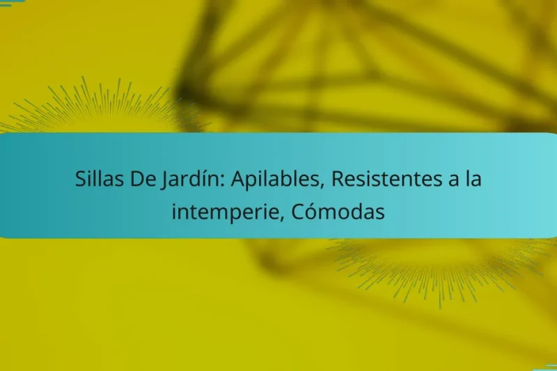 Sillas De Jardín: Apilables, Resistentes a la intemperie, Cómodas